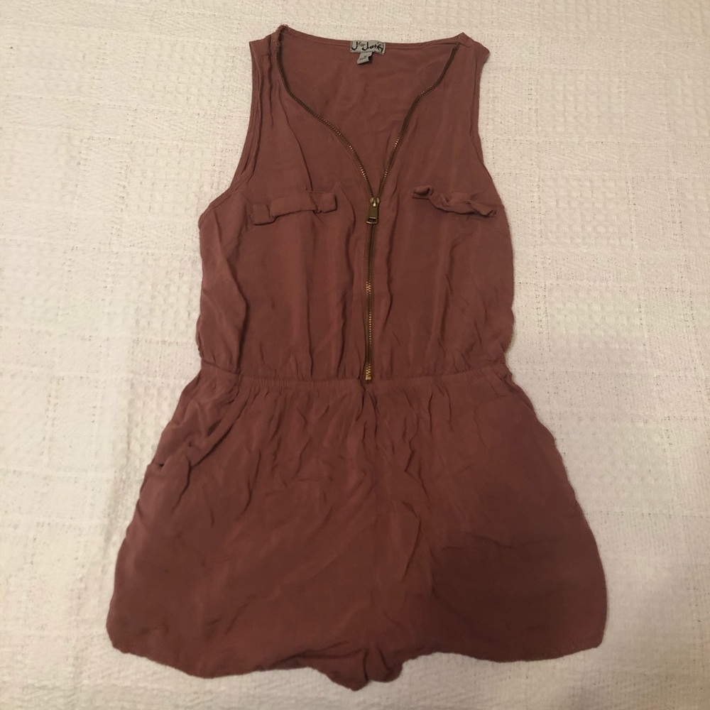 Salmon Zip-up Romper